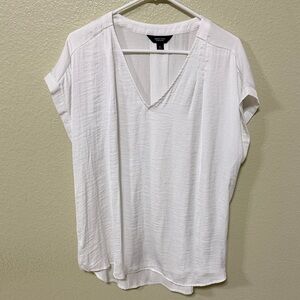 Simply Vera Vera Wang White V-Neck Blouse